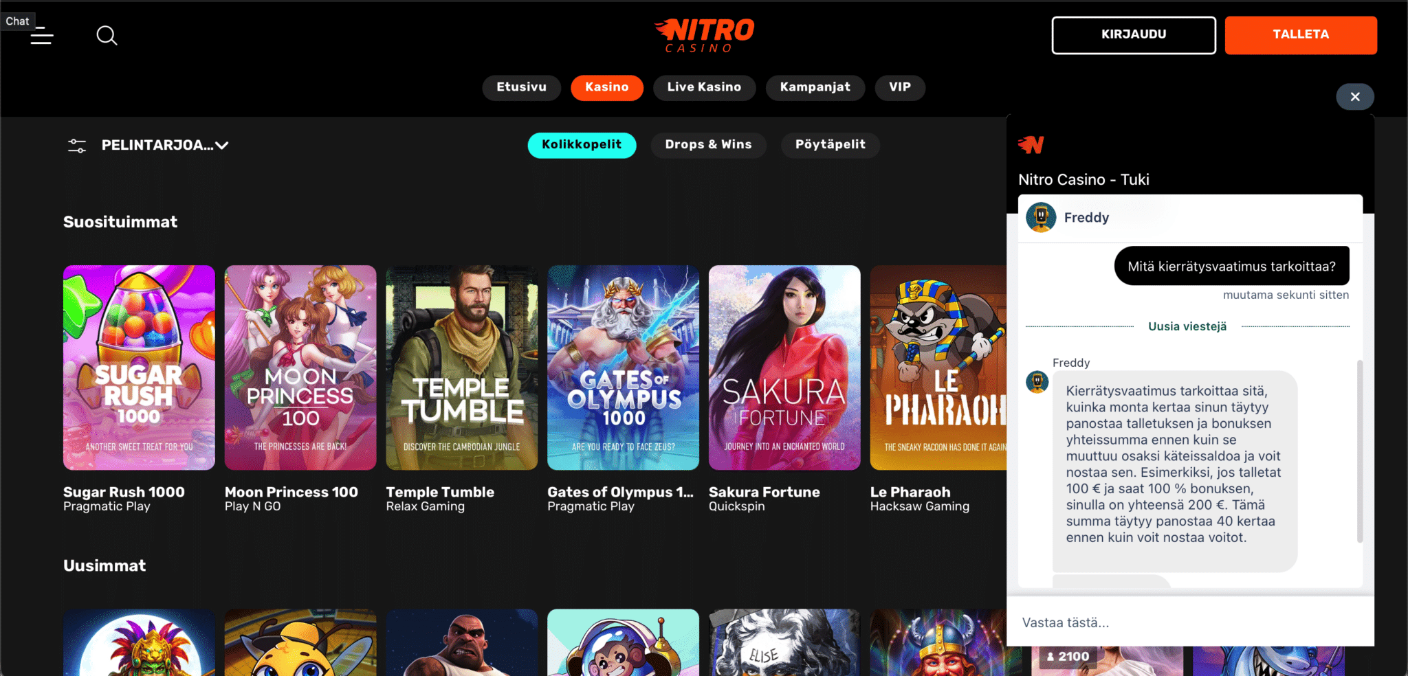 nitro casino arvio