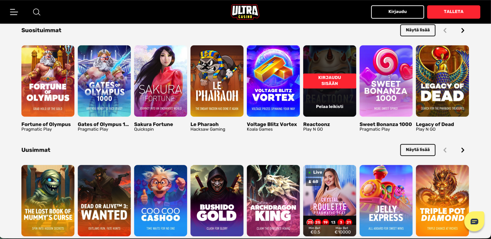 ultra casino arvostelu