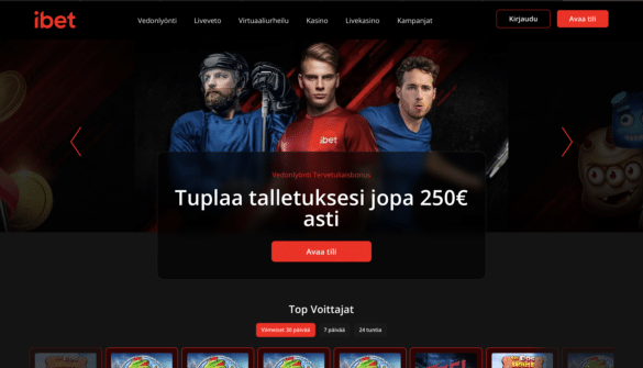 ibet talletusbonus vedonlyönti