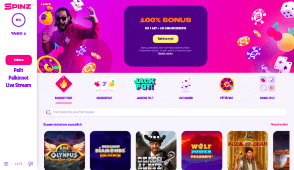 Spinz stream casino