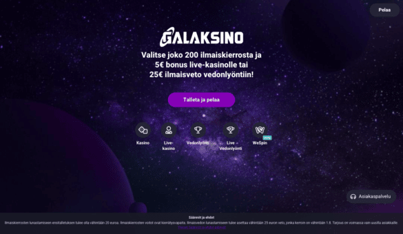 Galaksino Casino minimitalletus 5e