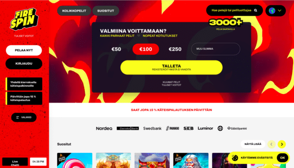 Firespin uusi nettikasino pay n play