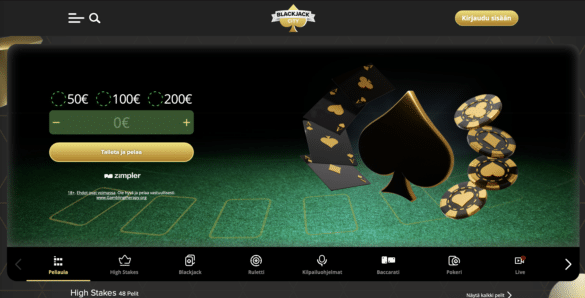 Blackjack City uusi Pay N Play casino