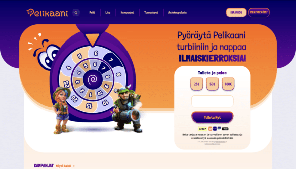 pelikaani kasinovertailu