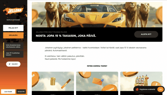 jellona kasino bonuspalautus