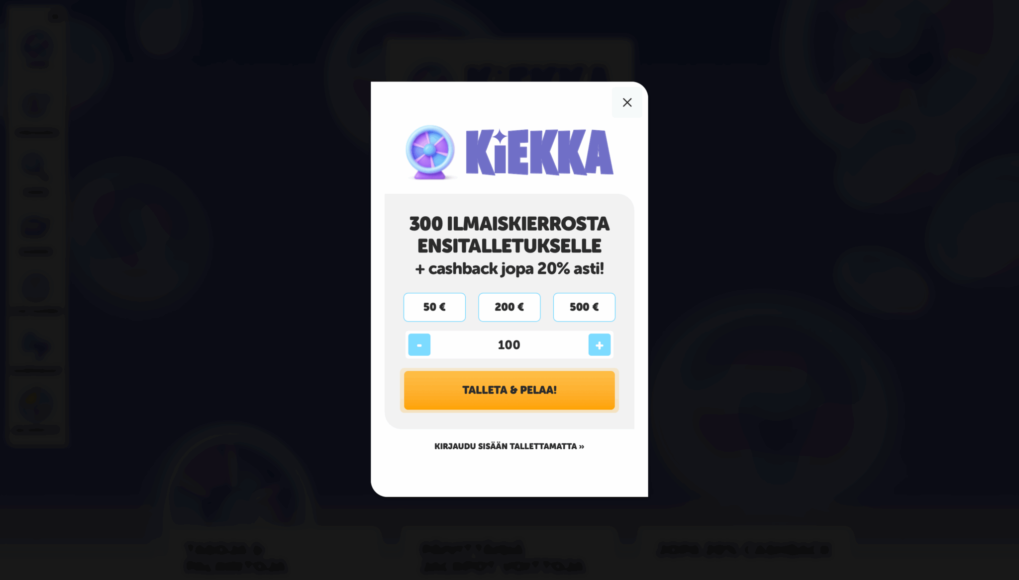 Kiekka kasino kirjaudu