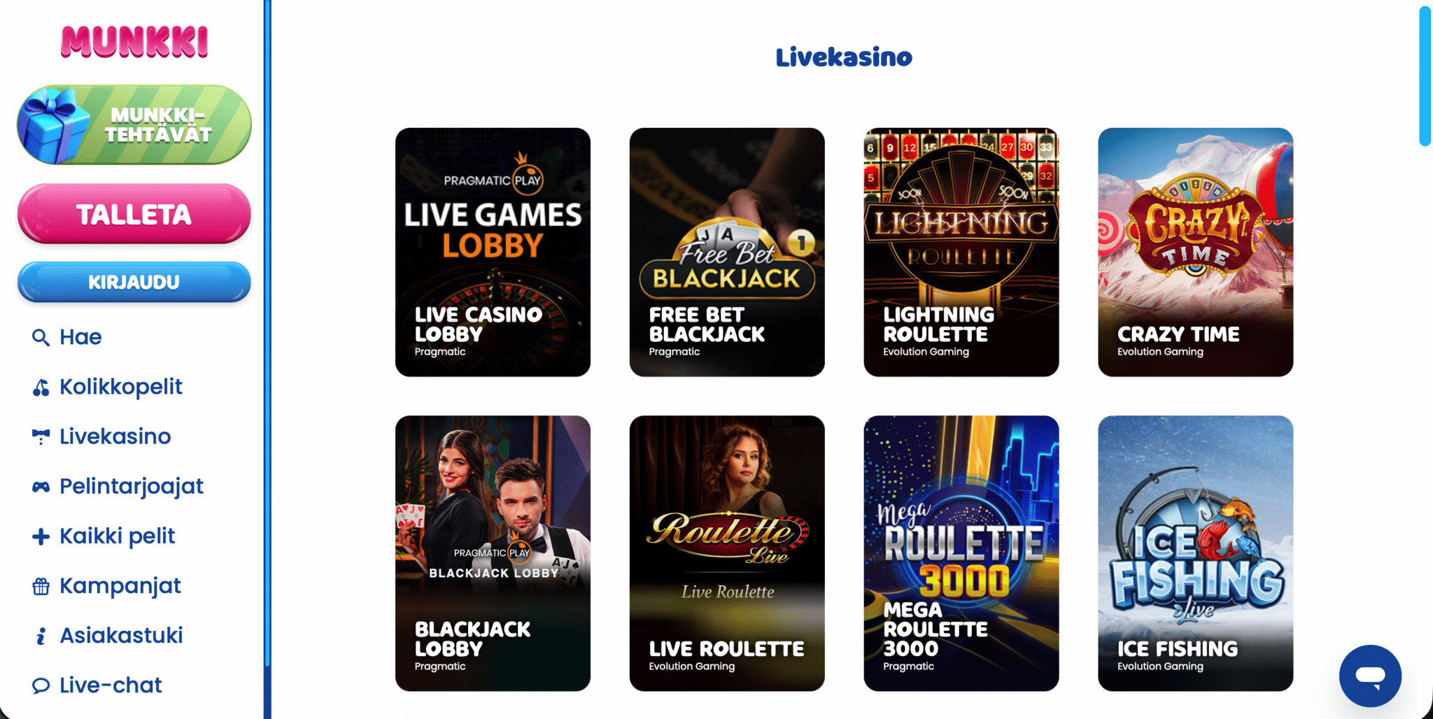 munkkikasino live kasino