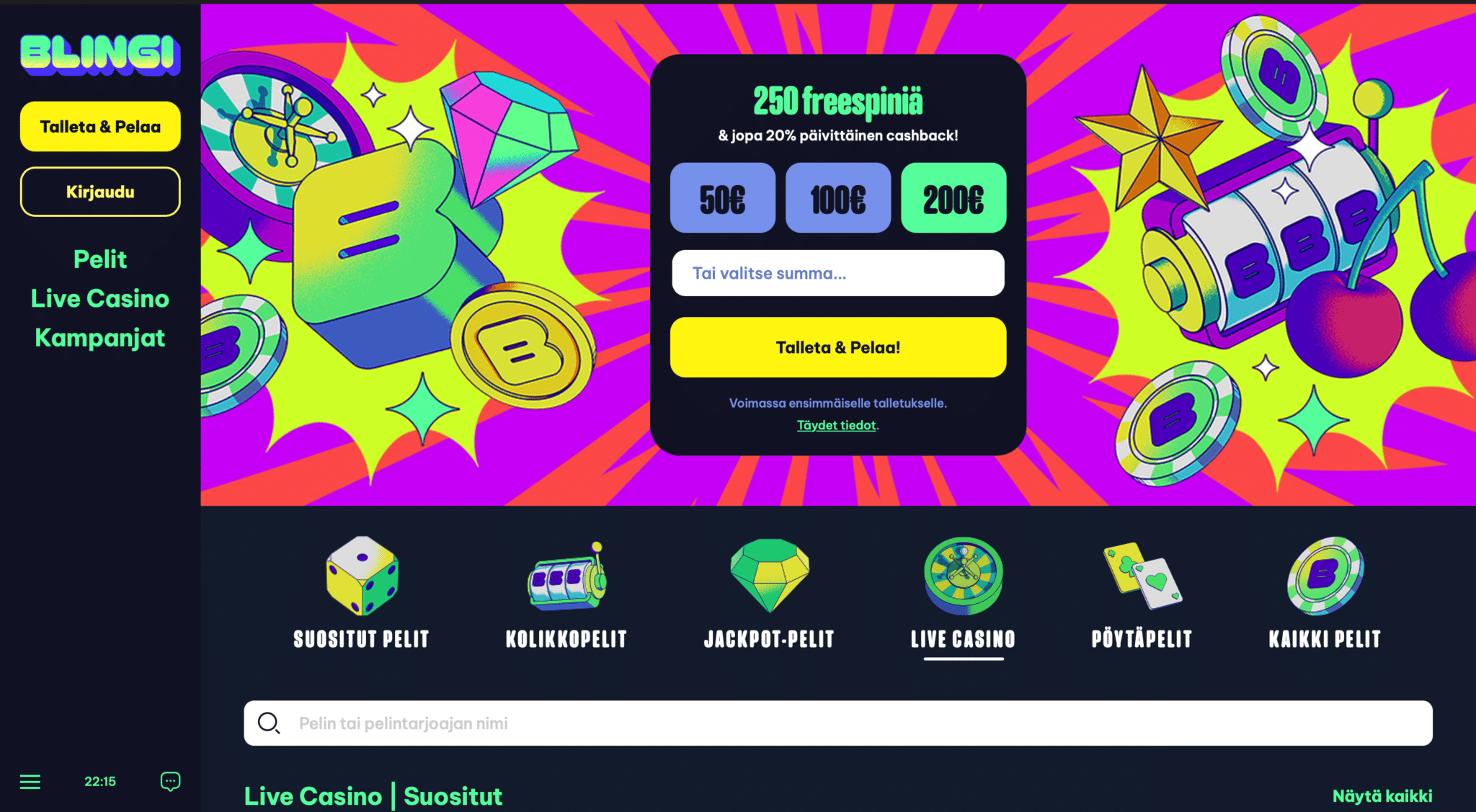Blingi kasino kokemuksia